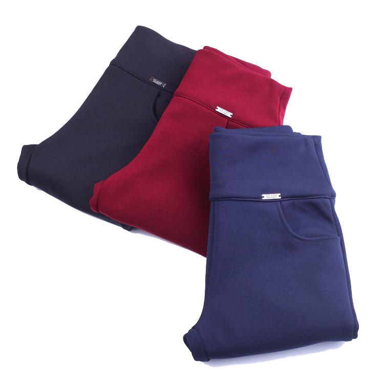 Plus Samt dicke warme Leggings tragen Herbst und Winter hohe Taille große elastische Damenhosen
