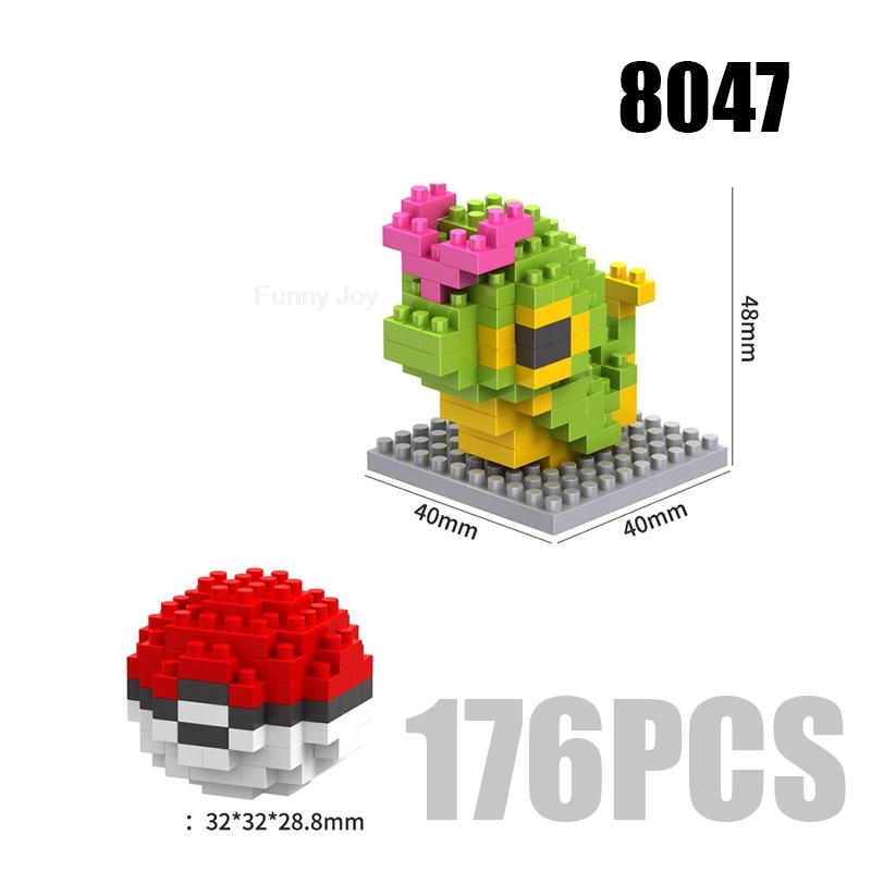 Funny Pokemon Building Blocks Assembly Anime Picachu Charizard Doll Blastoise Bulbasaur Gengar Pokémon Bricks Toy for Kid Gift