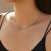 Stainless Steel Round Snake Chain Choker Necklace For Women 0.9mm-2.0mm Gold Silver Color Daily Fashion Female Jewelry