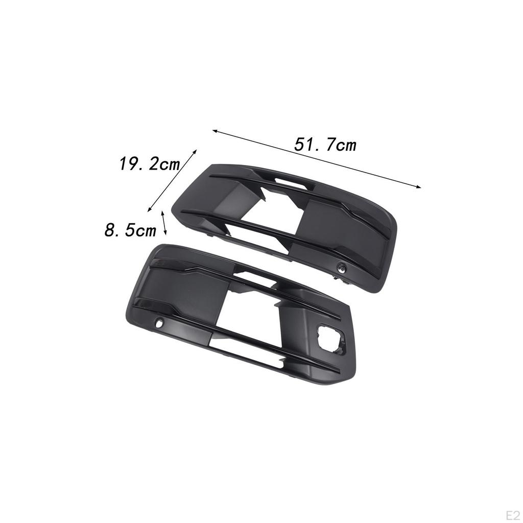 Replacement Front Fog Light Grille Matte Black 4M0807681T 4M0807682T Professional Lightweight