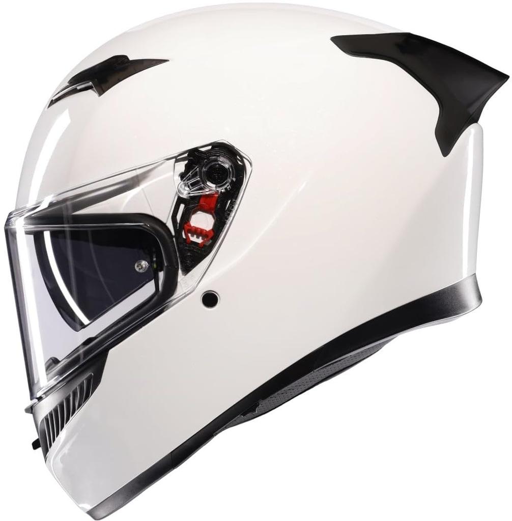 AGV Motorradhelm Integralhelm K3 MONO SETA WEISS Größe S (55-56cm) 18381007014-S