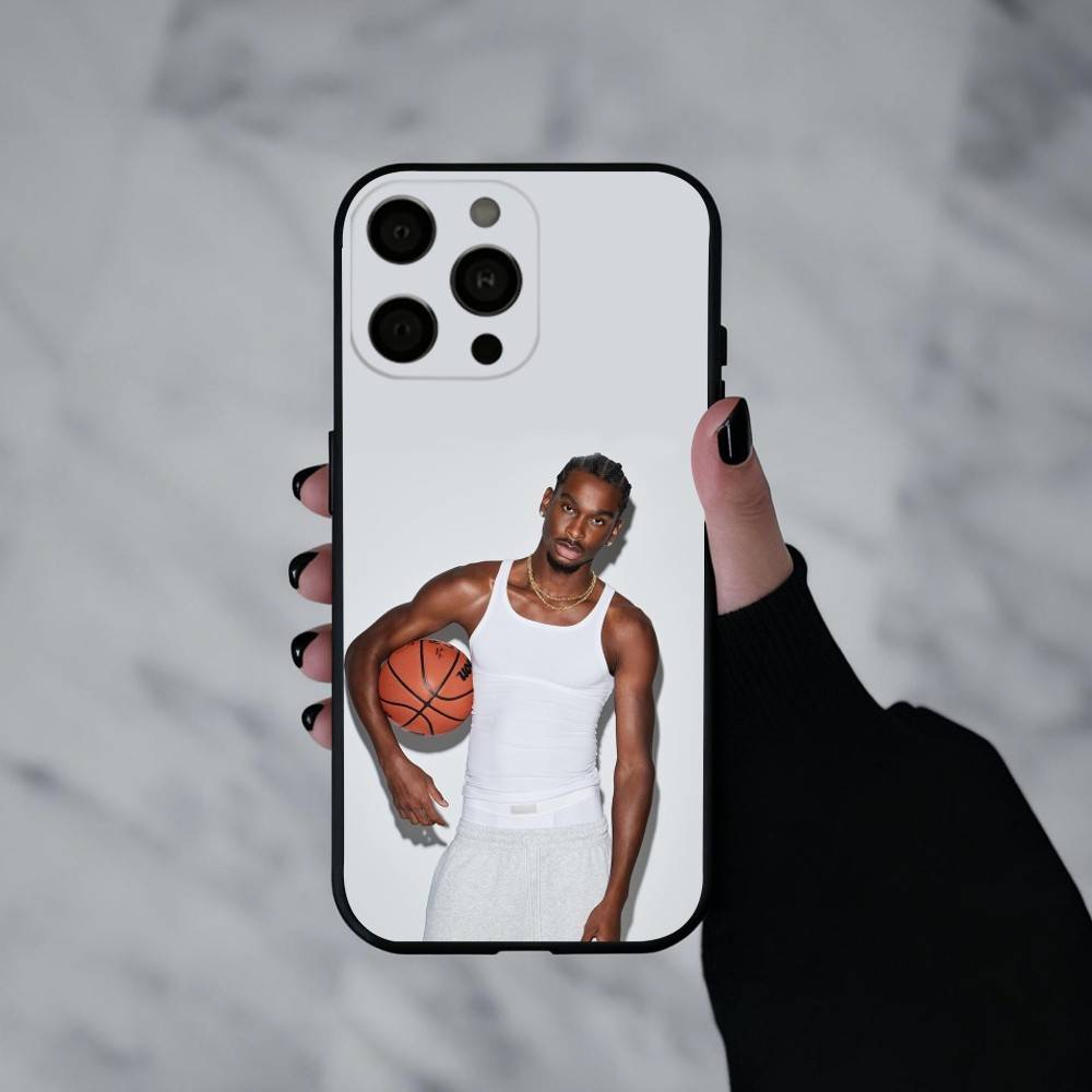 SGA B-Basketball G-Guard S-Sha Phone Case For iPhone 17pro,16,15,14,13,12,11 Plus,Pro Max,XS,Soft Silicone Black Cover