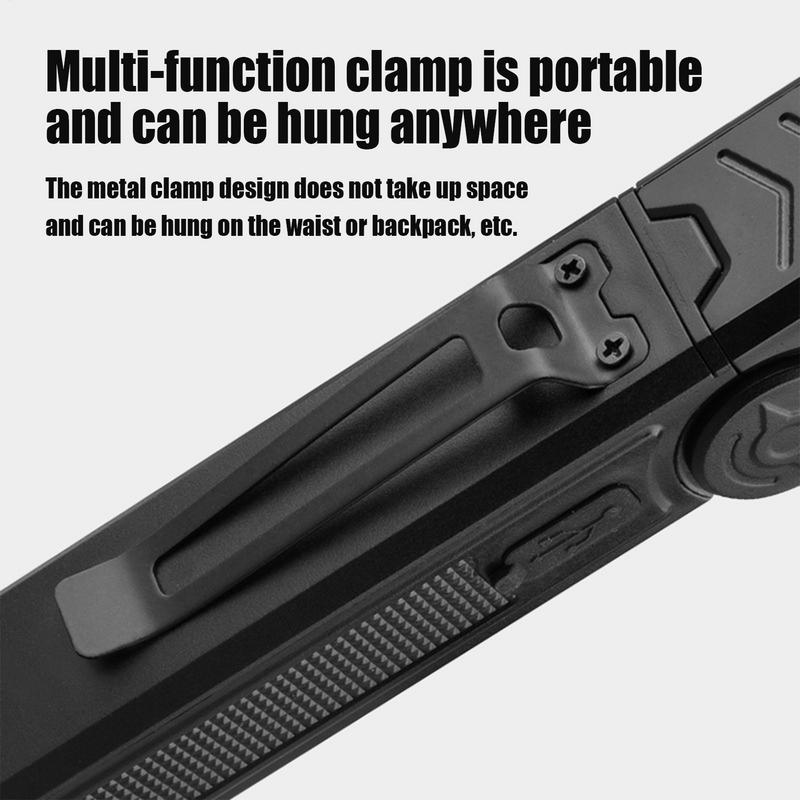 Portable Rechargeable LED Flashlight COB Work Light COB Hand Torch Magnetic Inspection Work Lights For Car Repair Household