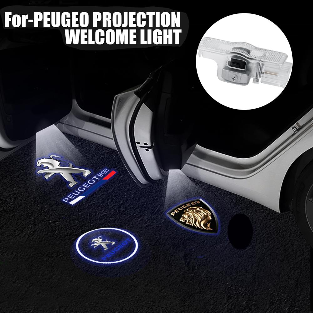 2pcs/set LED Car Door Welcome Lights Auto Laser Projector Light For Peugeot 407 CRZ 508 2010 2011 Auto Accessories