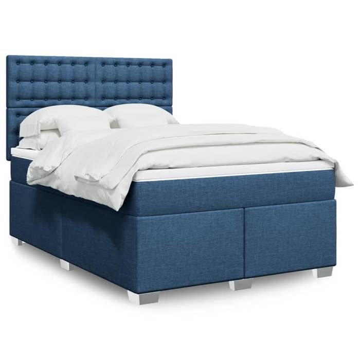 VidaXL Bed Slat Base with Mattress Blue 160x200 Cm Fabric 3290559