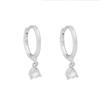 2 Paires Boucles d'Oreilles Créoles Petites Câlins en Acier Inoxydable Pour Femmes Petit Pendentif Cristal Zirconium Boucles d'Oreilles Cartilage Bijoux Piercing