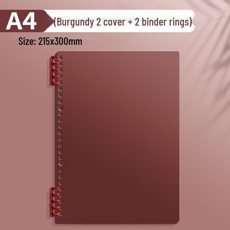 

Папка-реєстратор А4 з м якою обкладинкою на рознімних кільцях, формат B5, спіральне скріплення, перфорована, обкладинка для блокнота (Кліпси-кільця продаються окремо)