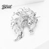 Anti-rust Brooch Pin Retro Style Horse Head Design Anti-oxidation Sophisticated