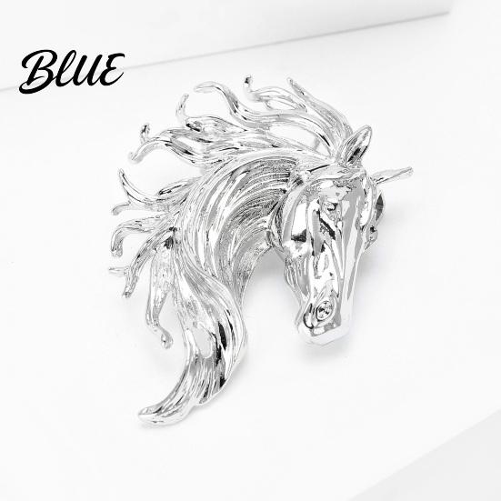 Anti-rust Brooch Pin Retro Style Horse Head Design Anti-oxidation Sophisticated