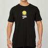 Puma Lässiges Sport-T-Shirt mit Smiley-Print, Rundhalsausschnitt, kurzen Ärmeln, Unisex-Oberteil, Schwarz 530017-01