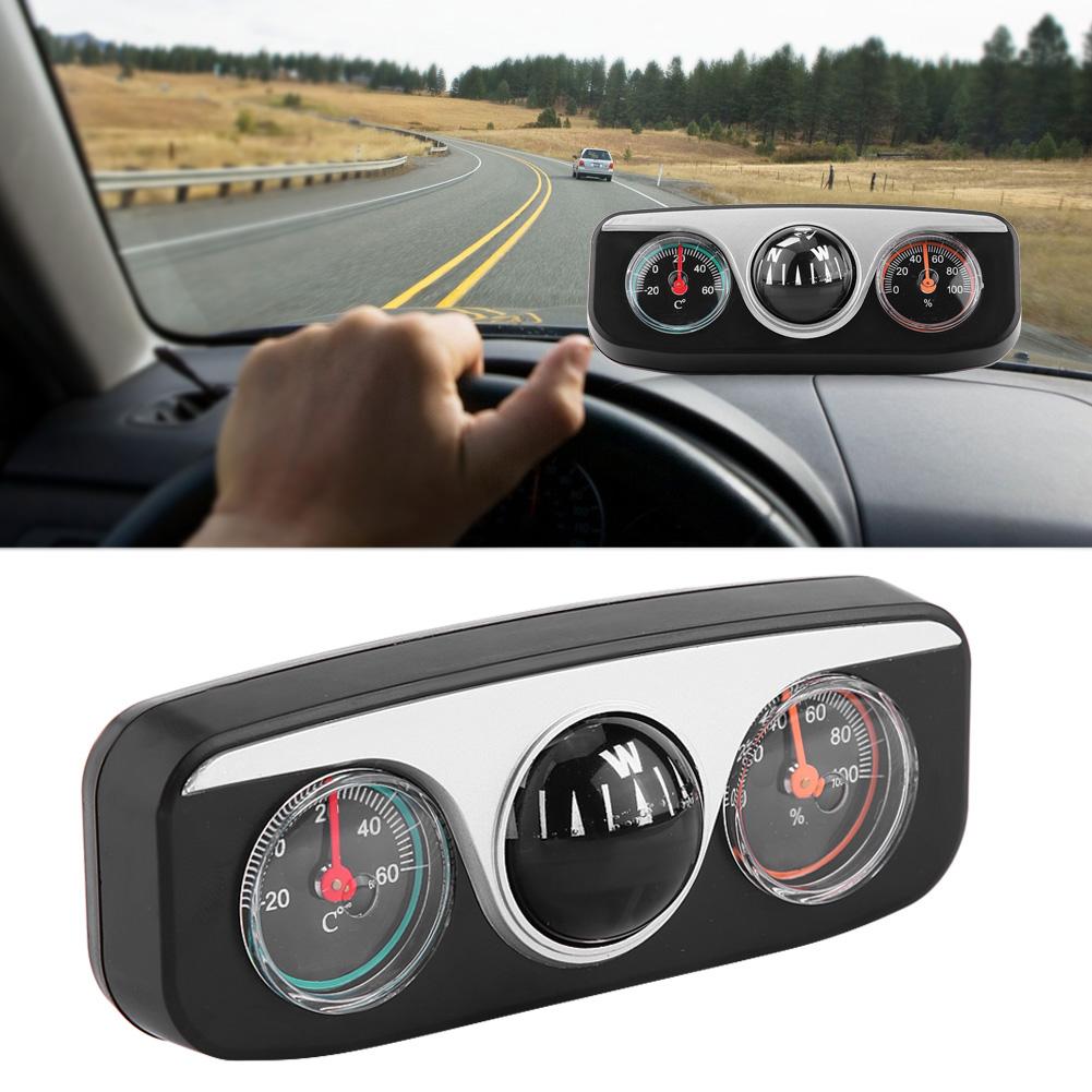 3 in 1 Car Truck Dash Mount Navigation Direction Compass Thermometer Hygrometer