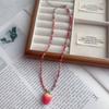 Fashion Sweet Y2K Cute Resin Colorful Strawberry Watermelon Lemon Fruits Pendant Bead Necklace for Women Summer Jewelry Gifts