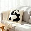 Cute Panda Embroidered Cushion Cover Bamboo Garden Green Series 45x45cm Sofa Pillow Case for Living Room Decor