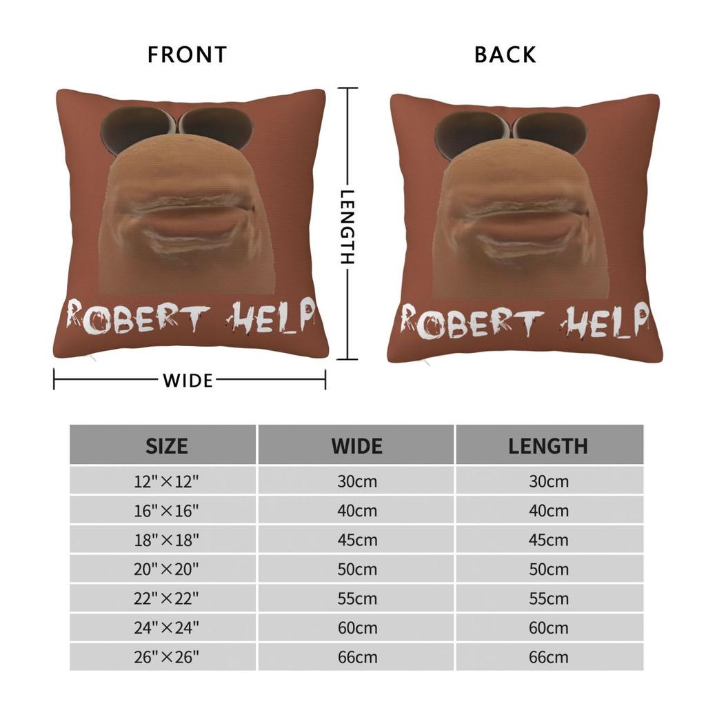Marcus The Worm Robert Help 5861933095.6072 Square Pillow Cases Cushion Cover Custom Zippered Decorative Pillowcase For Home 18"