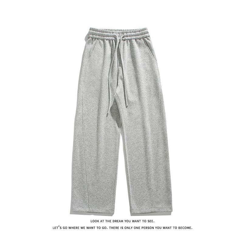 Men Plus Size Loose Straight Solid Casual Long Sports Sweatpants