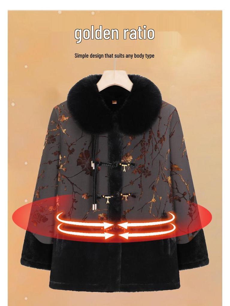 Fleece-Lined Autumn/Winter Jacket for Elderly Women