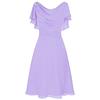 European and American new chiffon dress, women's sexy one-word shoulder wedding dress long dress women