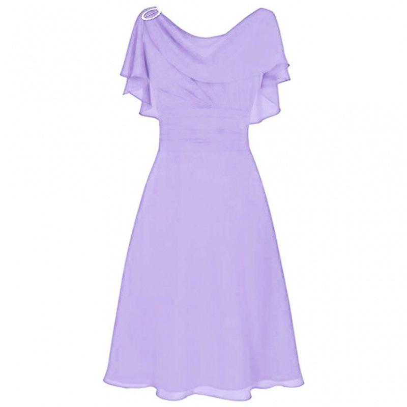 European and American new chiffon dress, women's sexy one-word shoulder wedding dress long dress women