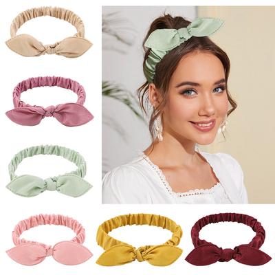 Rabbit Ears Knotted Elastic Headband, Same Bow Yoga Headband Hair Accessories 2242