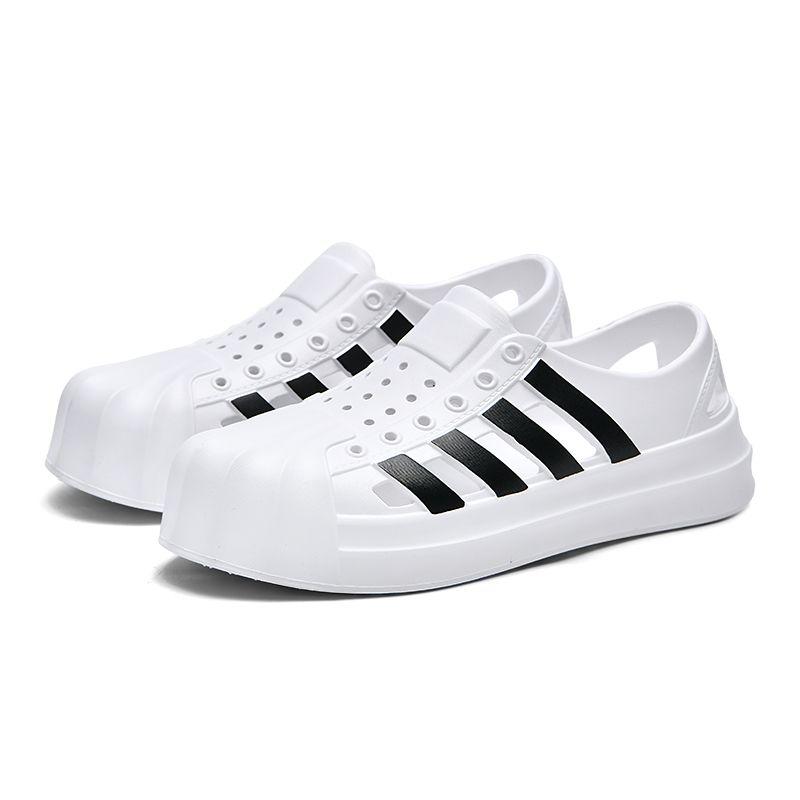 

Shell Toe Hole Shoes Baby Boy and Girl Summer Non Slip Outdoor Sports Sandals Couple Cut Out Outdoor Wading Beach Shoes 2024 shell head White EUR35