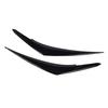 2PCS Headlight Eyebrow Left Right Black Front Lamp Eyelid Trim Cover Decorative Plastic Headlamp