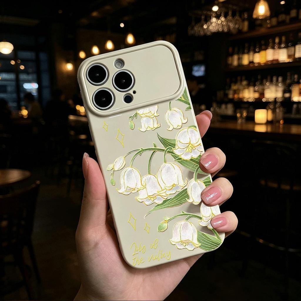 Chinese Lily of the Valley iPhone Case for 15P/16Pro/17ProMax - Fresh & Cute Women's Style