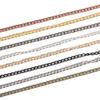 2meters Jewelry Making Chain DIY Gold Silver Necklace Metal Flat 2.5/3.5/4.5mm Extension Chain Accessories Components Wholesale