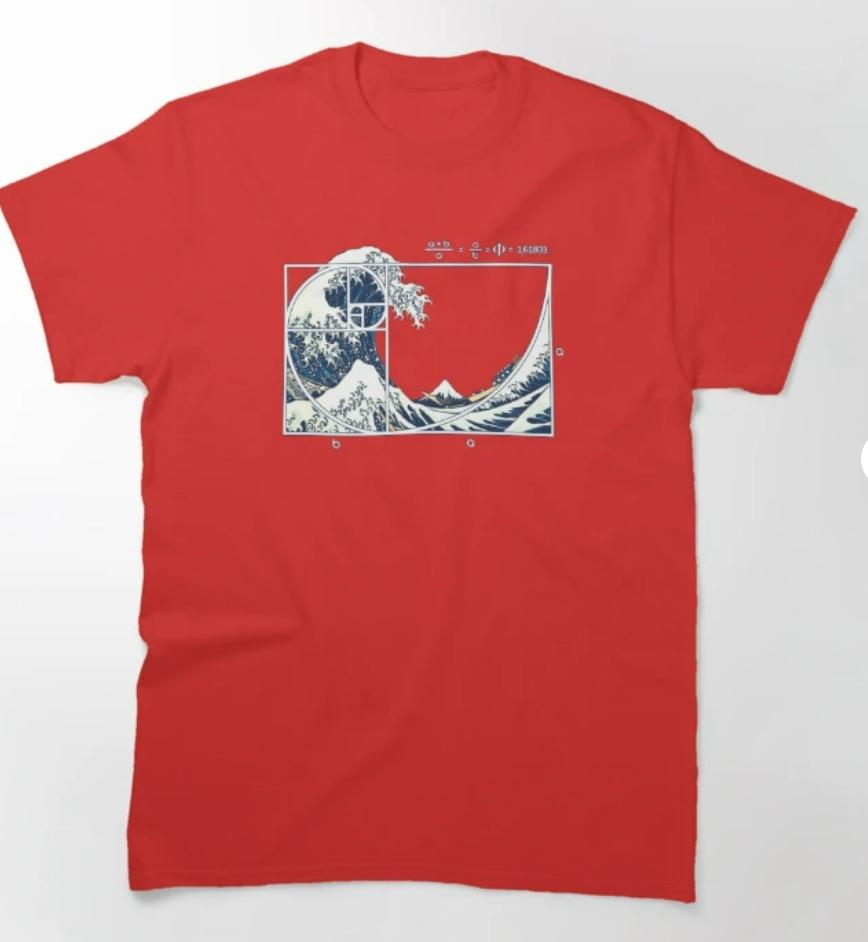 

The Great Fibonacci Wave Classic T-Shirt American vintage high street summer essential explosive 04198 S