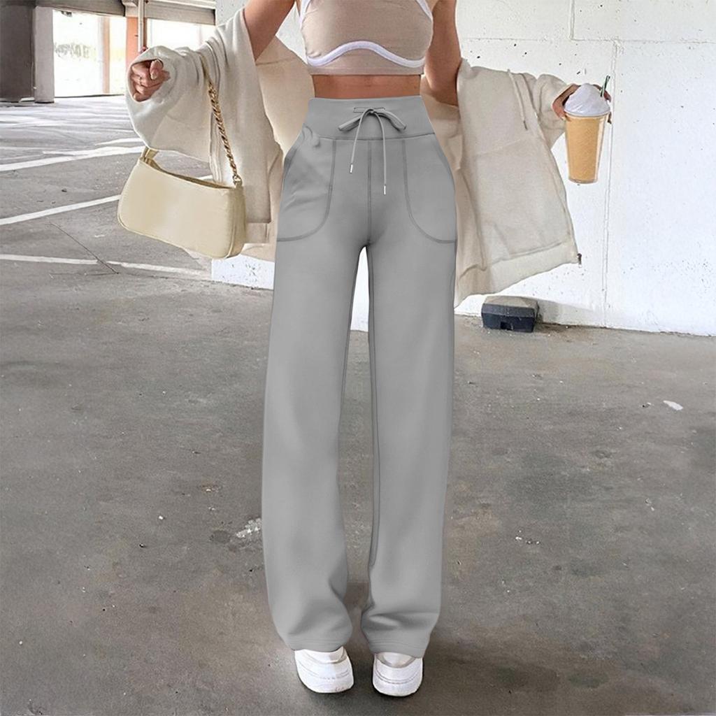 Women's Casual Wide-leg High-waist Yoga Sports Straight Pants