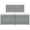 Vidaxl Letto Continentale Con Materasso, Grigio Chiaro, Tessuto 200X200 Cm
