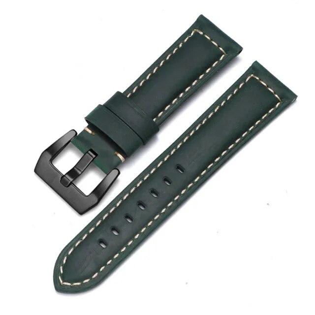 For Panerai Watch Strap Genuine Leather Band Men's Women's Original PAM111/441/312 Crazy Horse Belt 18mm 20mm 22mm 24mm 26mm Samsung Watch HUAWEI