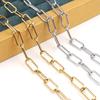 1/5Meters Stainless Steel Chains Paper Clip Shape Chain Necklace Bracelet Chain Bulk Chain For Jewelry Making DIY Chain Material