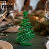 Decorative Table Decor 3D Printed Minimalist Christmas Tree Desktop Ornament, Modern Holiday Handcrafted Figurines Sign for Living Room Bedroom