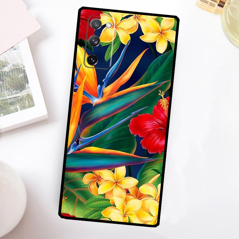 Tropical Paradise Hawaiian Birds Case For Samsung Galaxy S22 S23 S24 Ultra Plus Note 10 20 S8 S9 S10 S20 FE S21 FE Cover
