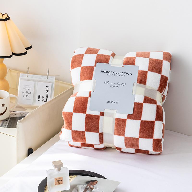 Fluffy Plaid Bed Blankets Warm Soft Coral Fleece Throw Blanket Sofa Cover Bedspread Bed For Kids Pet Home Textile Drop ship