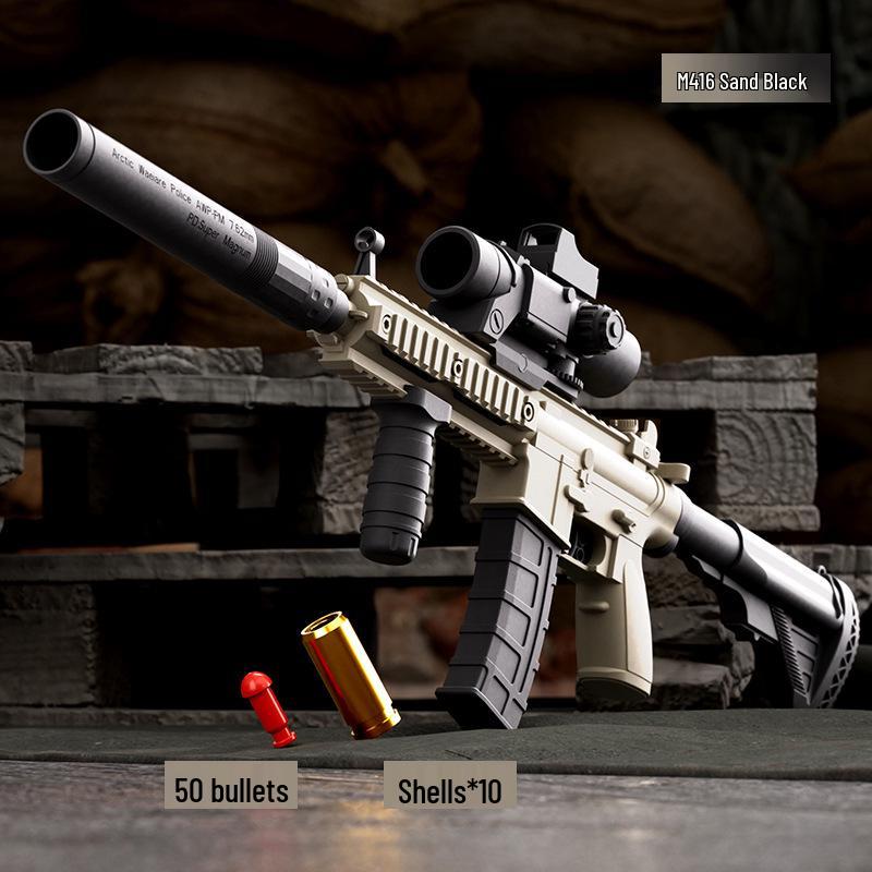 M416 Blowback Carrot Toy Gun with Shell Ejection for Kids, Decompression Toy