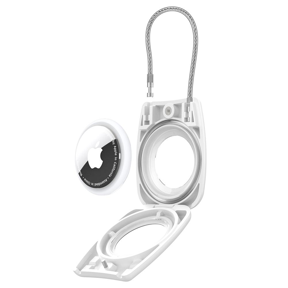 Waterproof Hard PC Protective Case for AirTag Bluetooth-compatible Tracker with Wire Cable