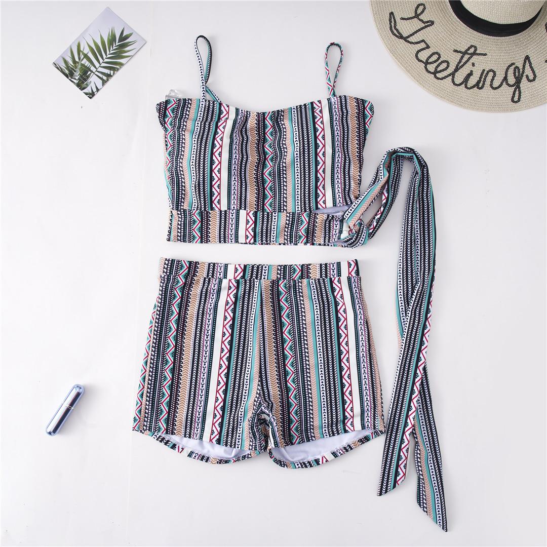 

мода 0XL - 4XL полосатый бикини большой размер купальники плюс размер женский купальник женский комплект бикини из двух частей купальный костюм 0XL чёрный