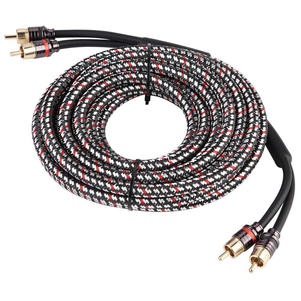 4.8m Car Home Stereo Audio Rca Signal Cable Amplifier Subwoofer Cable Wire Adapter