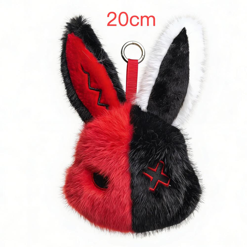 26 New Models 20Cm Rabbit Plush Keychain Halloween Bunnys Plush Toy Keychain Easter Bunny Plush Dark Rabbit Keychain Easter Gif