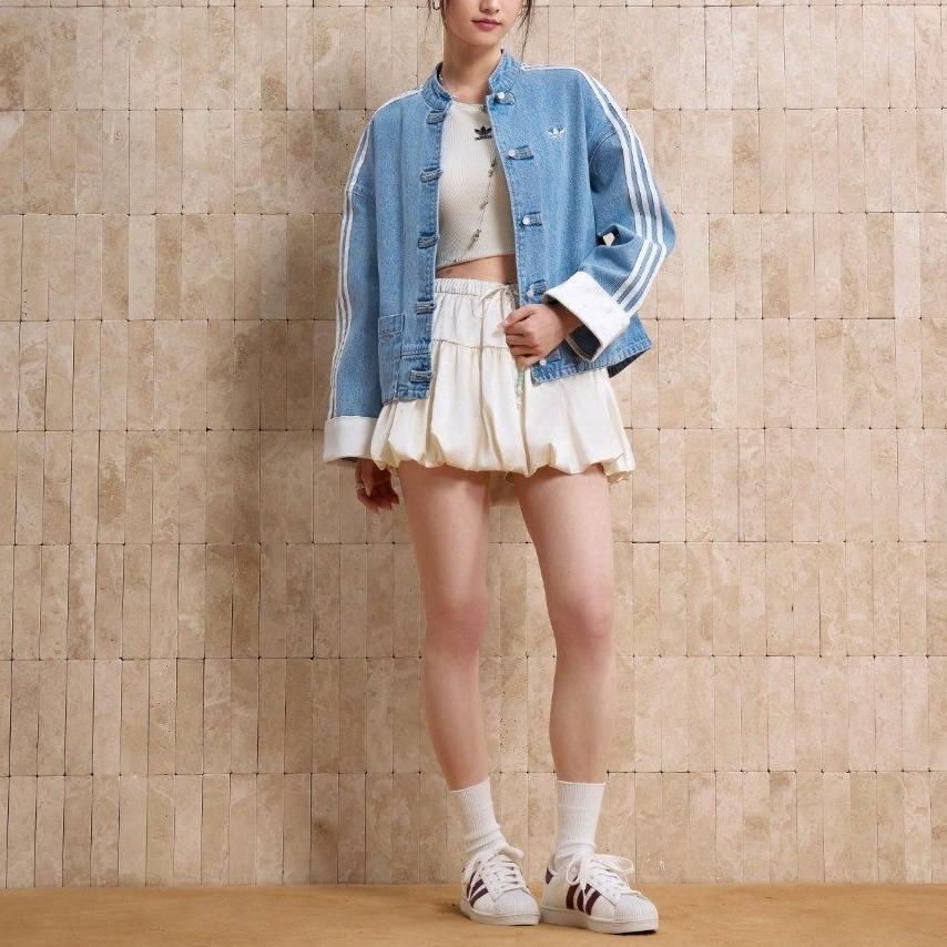 Adidas Originals SS26 Long Sleeve Stand Collar New Chinese Style Jacket Women jackets KY5743