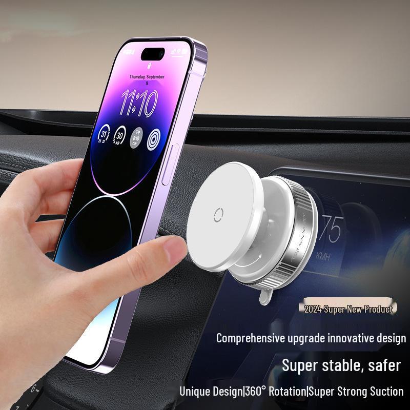 360° Rotating Magnetic Car Phone Holder with Foldable Design for Navigation