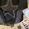 Harajuku Women Clothing Chic Tshirts Patchwork Fake Two Tees Y2k Tops Star Long Sleeve Casual Korean Oversized T-shirt