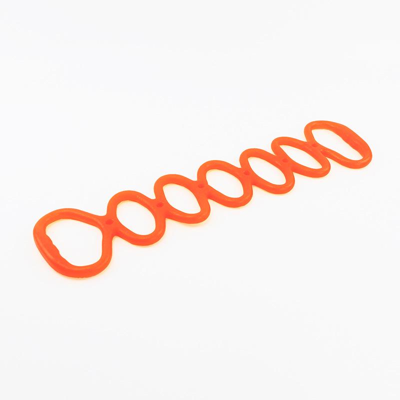 Silicone Seven-Hole Elastic Yoga Resistance Band for Arm and Chest Expansion оранжевый