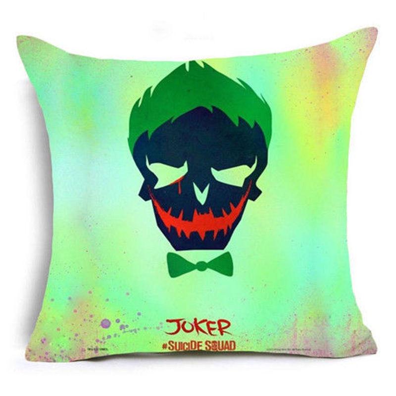 Luxuriöser 18'' Harley Quinn Joker Polyester-Kissenbezug für ultimative Heimdekoration