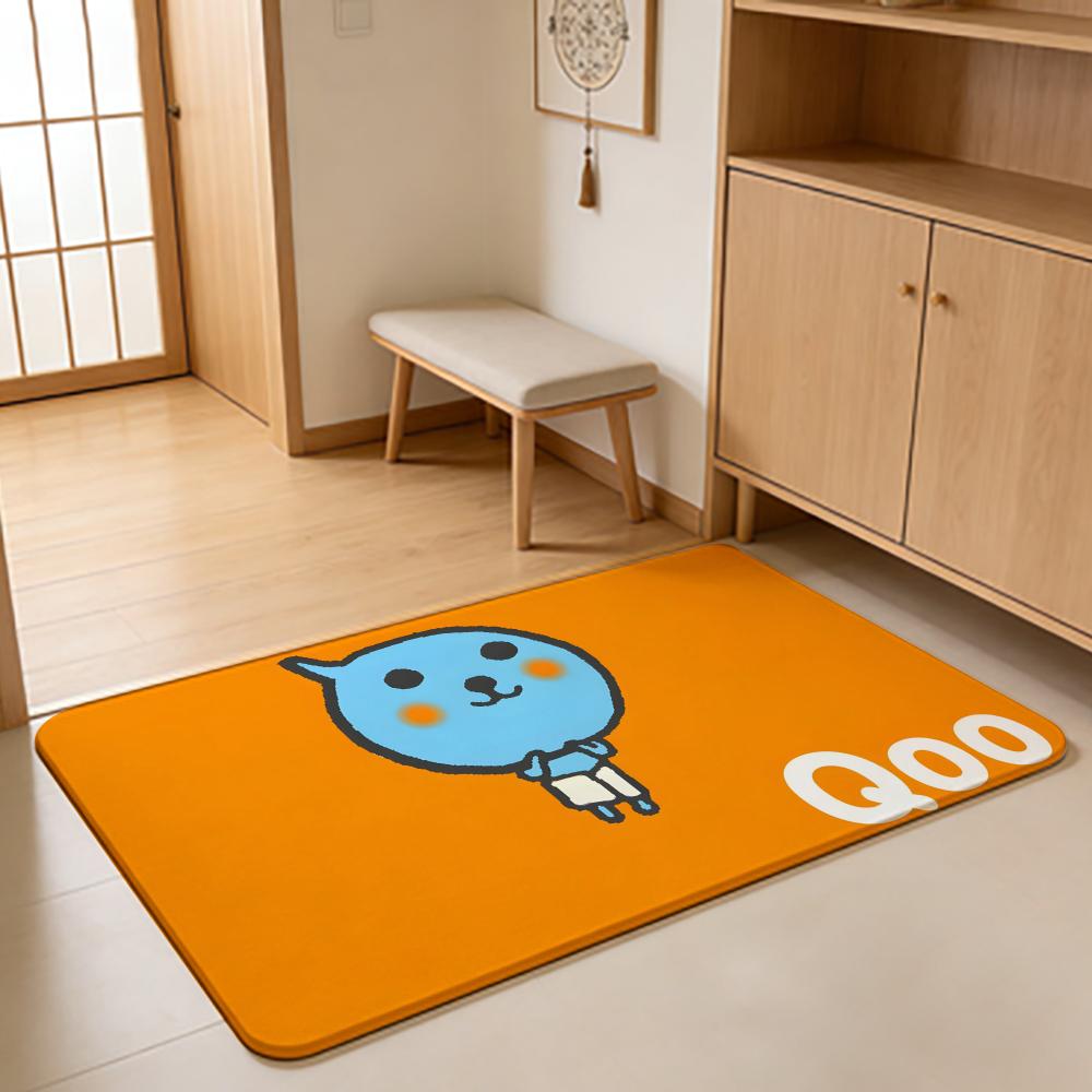 ANIME Q-Qoo Floor Mat Absorbent Floor Mat Non-Slip Entrance Rug for Bathrooms Restrooms and Toilets
