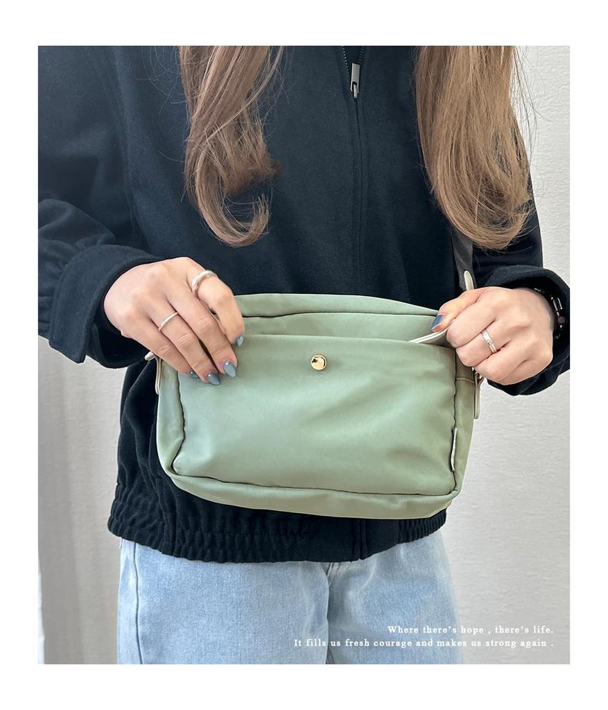 Shoulder mini [Gisele] bag, small, crossbody, lightweight, nylon, 3-way, water-repellent, antibacterial, odor-resistant, pouch, sacoche, women's