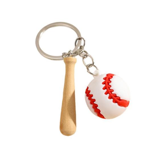 

Keychain Pendant Sports Style PVC Baseball Pendant Keyring Baseball Theme Key Chain Portable Car Bag Accessory Sets