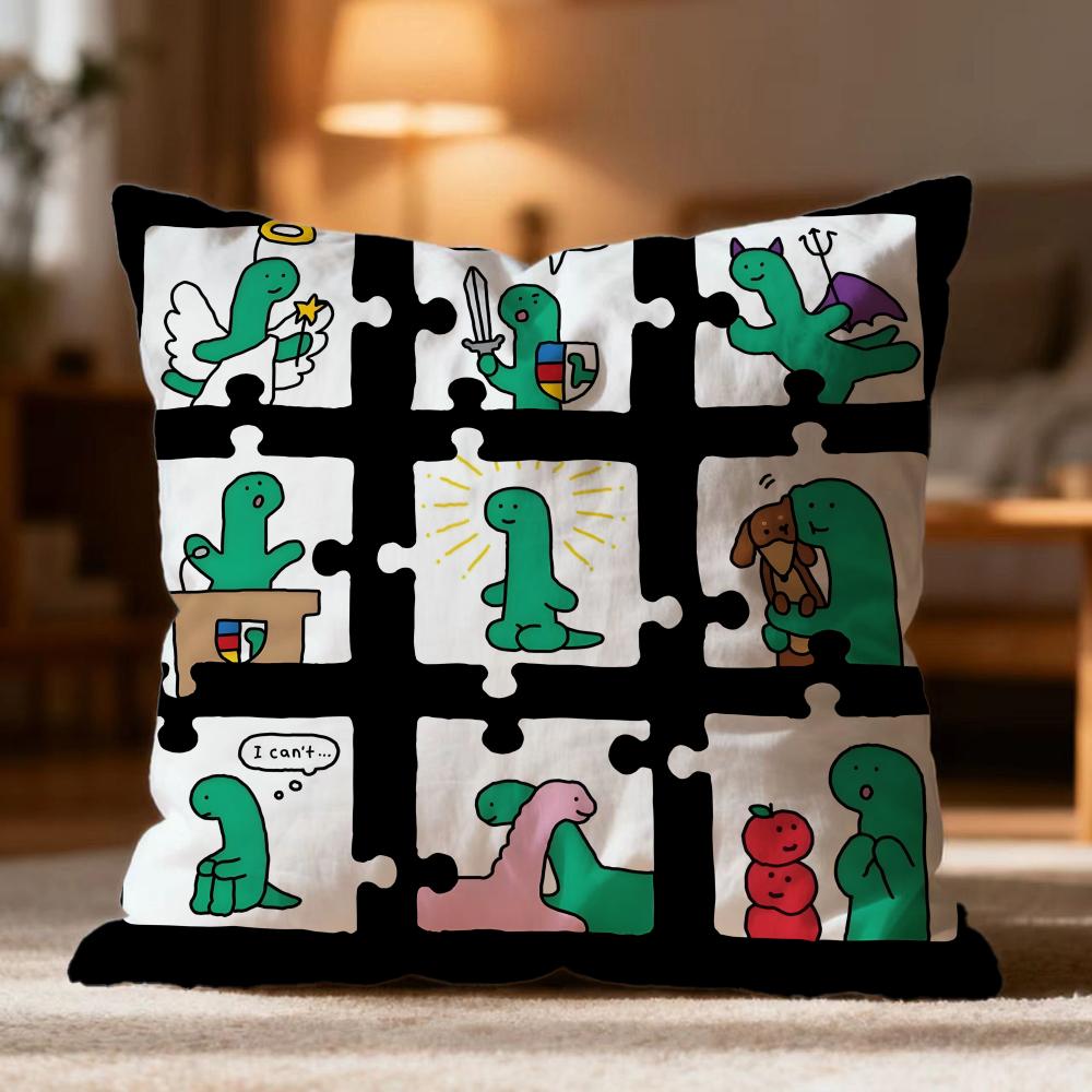 Fashion J-JJOGUMAN Cushion Cover Soft Washable Pillow Case Multi-Scene for Couch Bed Travel Office Use