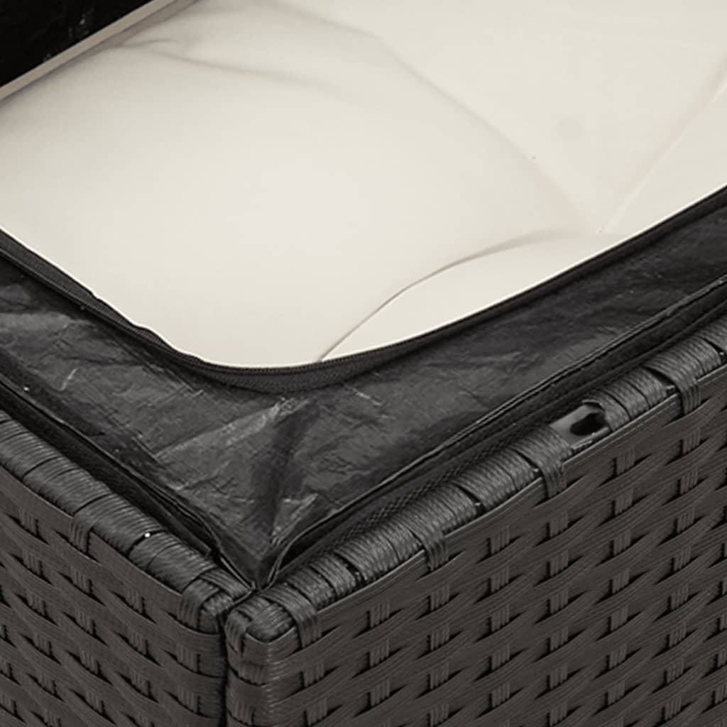 Vidaxl 6-Cz. Set di Mobili da Giardino con Cuscini, Polyrattan Nero